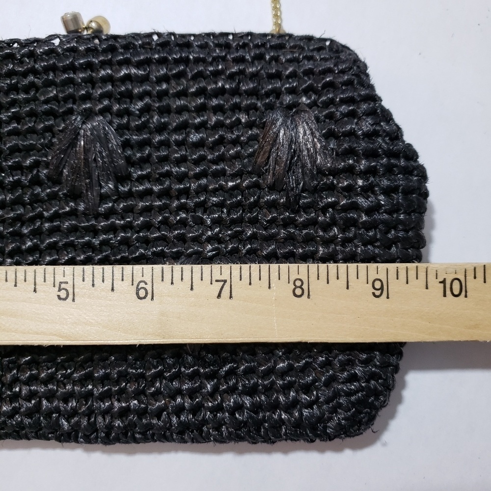 Vintage kiss lock woven handbag - Picture 2 of 7